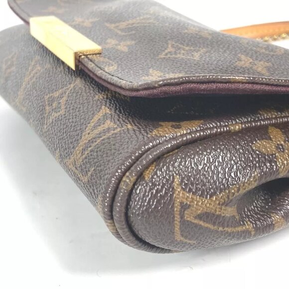 LOUIS VUITTON M40717 Monogram Favorit PM 3WAY Handbag Clutch Bag Shoulder Bag - Picture 10 of 13
